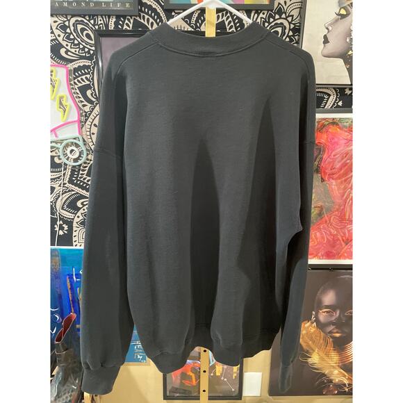 Vintage 90s Tommy Hilfiger Black Crewneck Sweater Charcoal Gray XL Made In USA - Picture 7 of 8